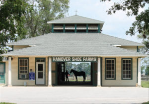 Entrance to barn at Hanover Shoe Farms